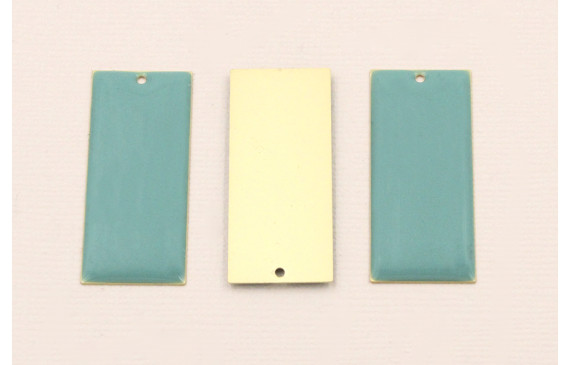 Cuenta Rectangulo 38*15 D.Mate Esmalte Azul piedra