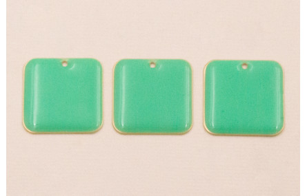 Cuenta Cuadrado de 22 D.Mate esmalte verde piscina