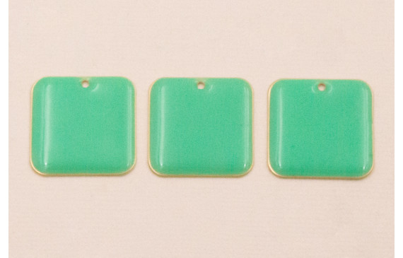 Cuenta Cuadrado de 22 D.Mate esmalte verde piscina