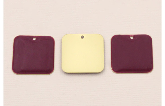 Cuenta Cuadrado de 22 D.Mate esmalte Cardenal