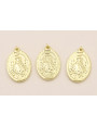 Colgante Acero Inox. Medalla Virgen 26*18mm Oro