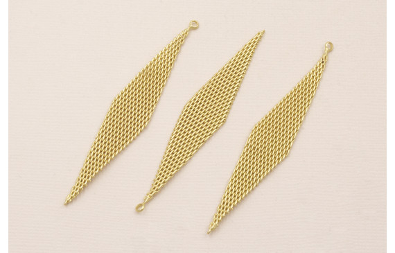 Pieza de Malla forma Rombo 70*15mm Dorado Mate