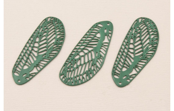 Cuenta Ala Libélula 40*12 esmalte verde