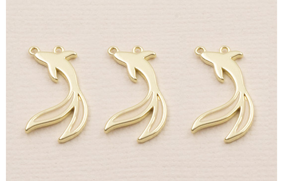 Stainless Steel. Pez Dos colas Dorado y Beige