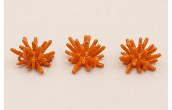 Colgante estrella coral 12*8mm esmalte Naranja