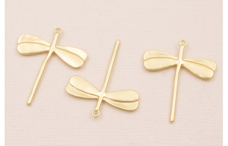 Colgante Libélula 30*23mm Dorado Mate