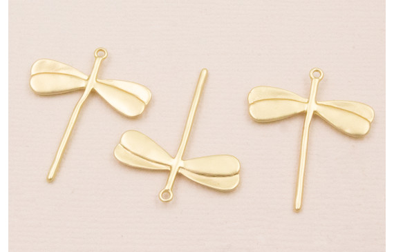 Colgante Libélula 30*23mm Dorado Mate