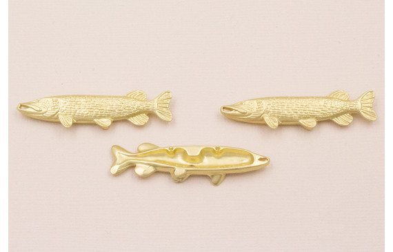 Colgante Pez 50*15mm Dorado Mate