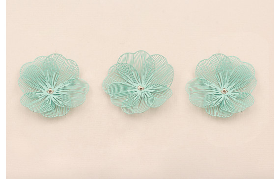 Flor 35mm 6 pétalos moldeables Turquesa