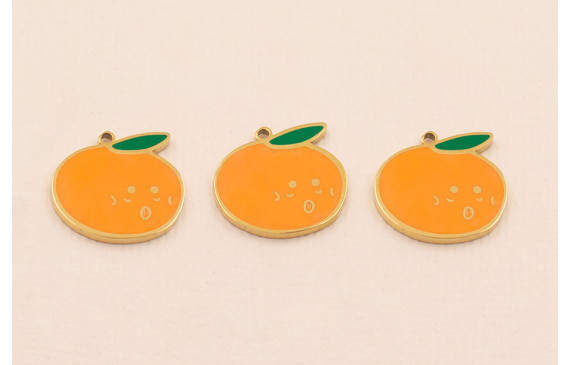 Colgante Melocoton Stainless Steel 316L  13*10mm