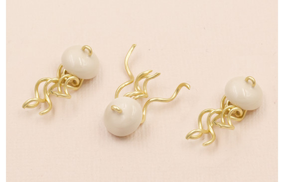 Medusa 10*4*25mm Esmalte Beige