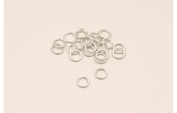 ANILLAS REDONDAS 6*1 Plata  Mate