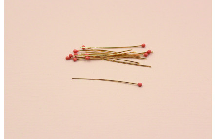 Alfiler cabeza esmaltada 2mm*40mm Rosa