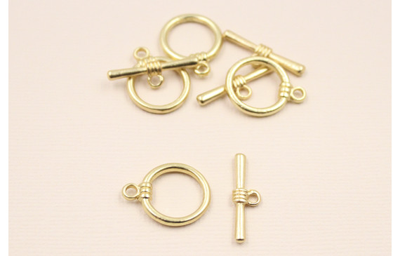 Cierre Marinero 11mm int y 15 ext. Oro mate