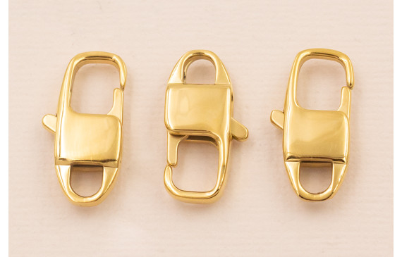 Mosquetón Acero inox. 316L 22*12mm Oro