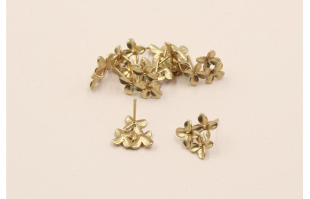 Perno trio flores 15*15m Oro Mate