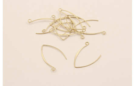 Pendiente en V de 48mm Oro Mate