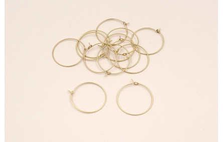 CRIOLLA HILO REDONDO 25MM Oro Mate