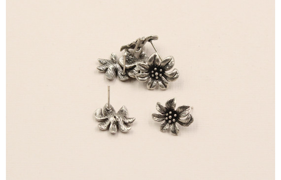 Perno Flor 8*15mm Plata Vieja