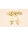 Pendiente serpiente 55*30mm Oro Mate