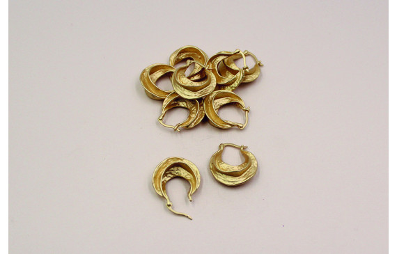 Aro pieza labrada 25mm Oro Mate