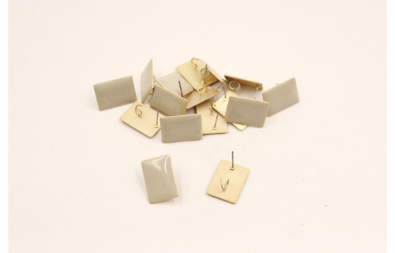 Perno rectangulo esmaltado 17*13mm Visón