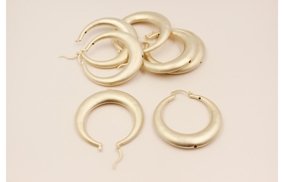 Pendiente Aro africano 47mm Oro Mate