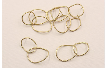 Perno con doble aro 22*16 y 26*20mm Dorado Mate