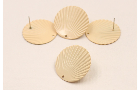 Perno Disco ondulado 25mm Esmalte Melocotón