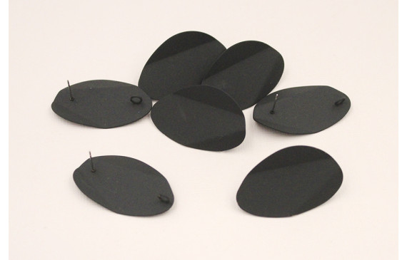 Ovalo Doblado 43*25mm Negro Mate