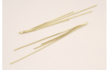 Fleco de 4 cadenas de 1mm cada. 100mm Dorado Mate