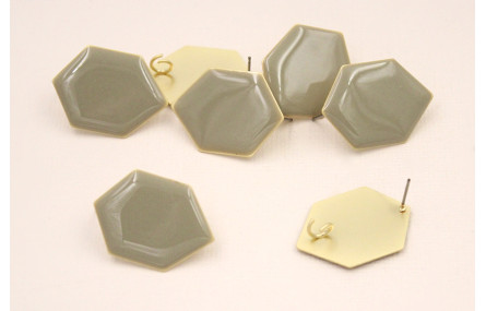 Hexágono 30*20mm Esmalte Visón