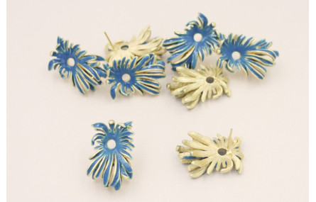 Perno Nenufar Dorado Mate 25*13mm Azul