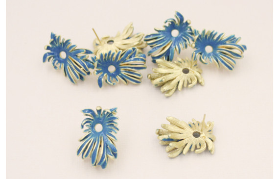 Perno Nenufar Dorado Mate 25*13mm Azul