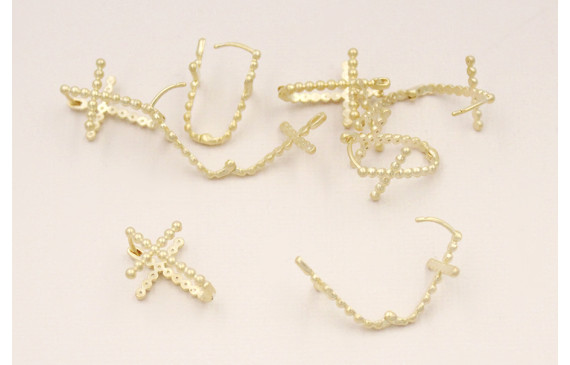 Perno doble Cruz desmontable 17*10mm Dorado Mate