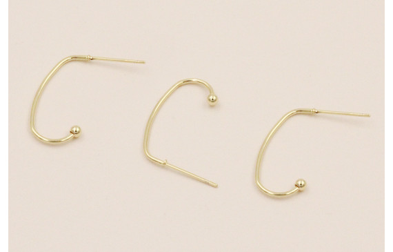 Stainless Steel: Pendiente acero Anzuelo 24*10mm