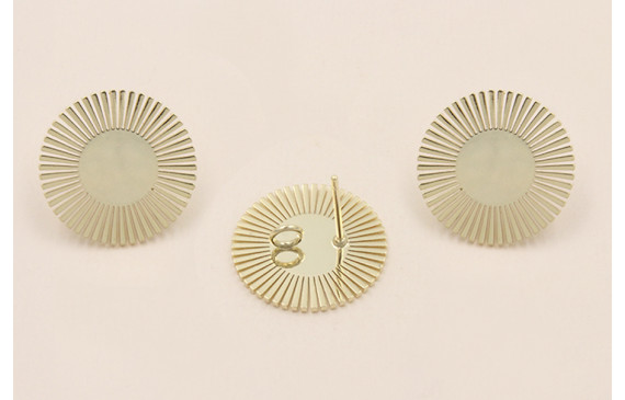 Acero Inox. Pendiente Sol 18mm Oro