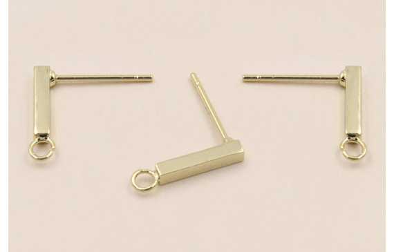 Acero Inox. Pendiente liston 10*2*2mm Oro