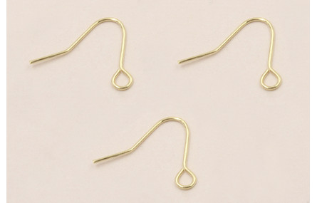 Acero Inox. Gancho pendiente sencillo 15mm Oro