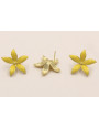 Perno Flor esmalte Amarillo 5 petalos 20mm diam