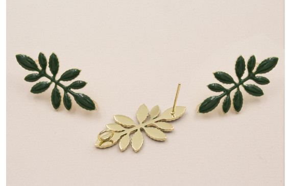 Perno 30*12 Pétalos esmaltados Verde Inglés