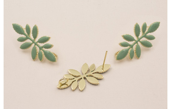 Perno 30*12 Pétalos esmaltados Turquesa