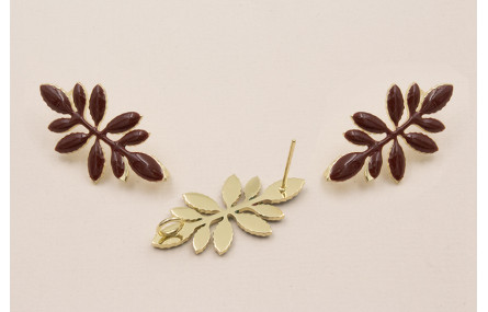 Perno 30*12 Pétalos esmaltados Granate