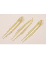 Pendiente Triangular Flecos 85*10mm dorado Mate