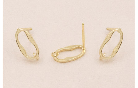 Perno Ovalo 11*6mm con anilla Oro