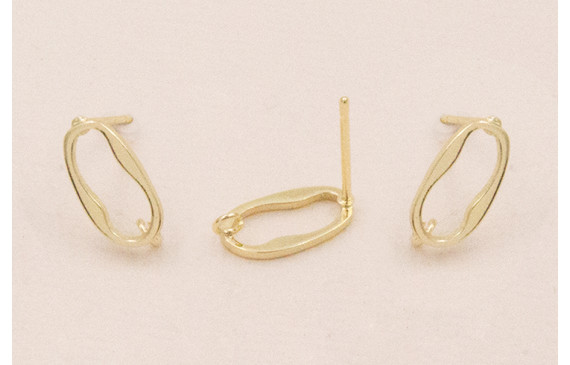 Perno Ovalo 11*6mm con anilla Oro