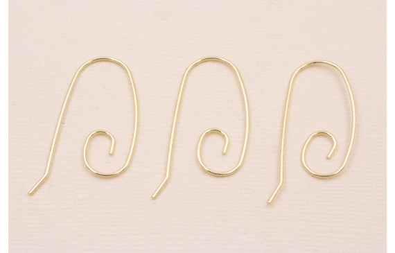 Pendiente gancho 40mm long. Oro