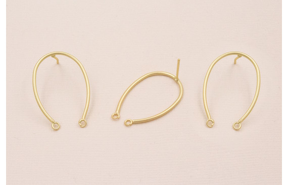 Perno herradura 30*18mm Baño Oro Mate