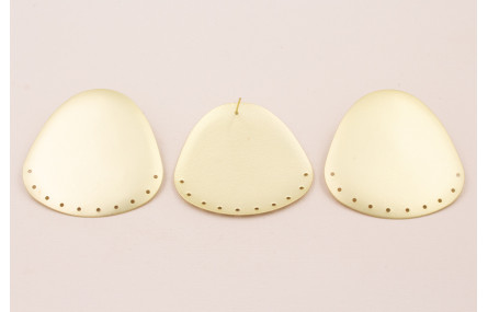 Pendiente Gota 10 agüjeros 55*50mm Oro Mate