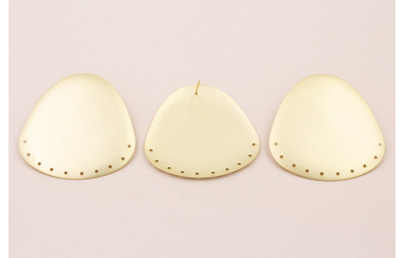 Pendiente Gota 10 agüjeros 55*50mm Oro Mate